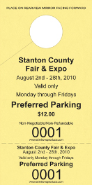 2-Part Custom Parking Hang Tag with Text