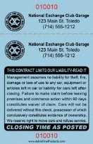 2-Part Custom Bailment Ticket with Logo and Text