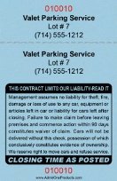 2-Part Custom Bailment Ticket with Text
