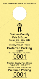 2-Part Custom Parking Hang Tag with Text and Logo