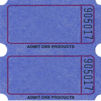 Blank 2" x 2" Roll Tickets with Stub