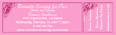 Valentine's Angels Full Color Ticket
