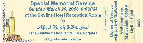 Candle Full Color Ticket with Text
