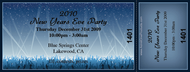 Searchlights Medium Full Color Ticket with Text
