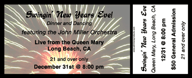 New Year's Fireworks Burst Medium Full Color Ticket