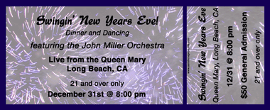New Year's Purple Fireworks Medium Full Color Ticket