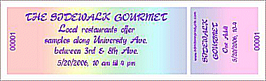 Rainbow 2 Full Color Ticket with Text