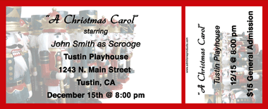 Nutcrackers Full Color Ticket with Text