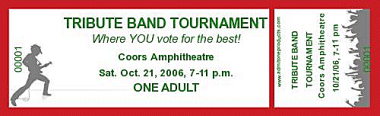 Rock 'n' Roll Full Color Ticket with Text