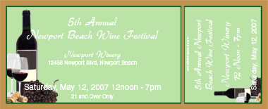 Wine Festival Wine Setting Medium Souvenir Ticket