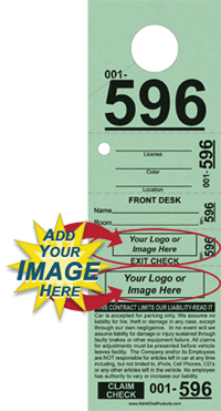 5-part Custom Parking Hang Tag with Logo Only