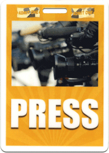 Press Pass Cameras Badge with Foil Security