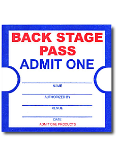 Blue Backstage Stickerpass