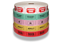 Stock 1" x 2" Roll Tickets
