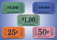 Price Denomination Roll Tickets