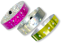Chrome, Glitter, Metallic, & Sparkle Wristbands