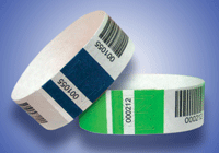 Bar Coded Tyvek Wristbands