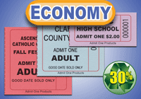 Economy Custom Roll Tickets