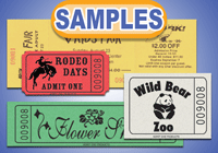 Custom Roll Ticket Samples