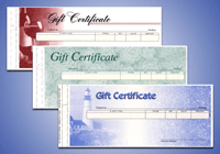 Full Color Gift Certificates