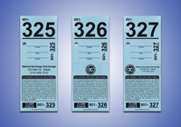 3 Part Valet Parking Tickets