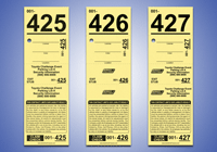4 Part Valet Parking Tickets