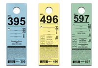 3, 4 and 5 Part Custom Valet Parking Hang Tags