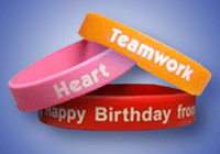 Custom Silkscreened Silicone Wristbands