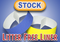Stock Litter Free Liner Tyvek Wristbands