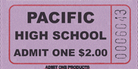 Economy Custom 1" x 2" Roll Ticket Text Only
