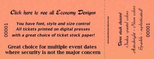 click to see pricing and details of economy general admission reserved event tickets. Create great inexpensive event tickets online!