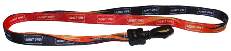 Admit One 1/2" Dye-Sublimated Flames Lanyards w/ Hook