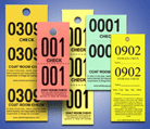 Our stock and custom coat claim checks help you manage your coat room with ease.