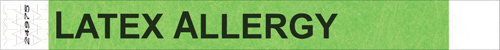 1" Latex Allergy Medical Wristband