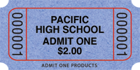 Classic Custom 1" x 2" Roll Ticket Text Only