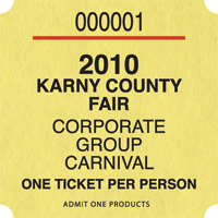 Classic Custom 2" x 2" Billboard Roll Ticket Text Only