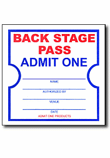 White Backstage Stickerpass