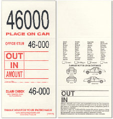 3 Part Stock White Parking Tag Tickets
