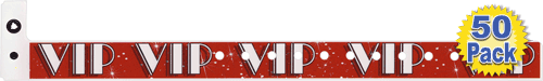 Premium VIP Plastic Wristbands 50 pack