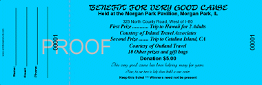 Jumbo 2-3/4" x 8-1/2" Raffle Ticket