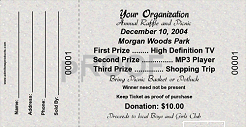 Large 2.8" x 5.5" Raffle Ticket