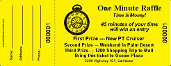 Regular 2-1/8" x 5- 1/2" Raffle Ticket with Logo
