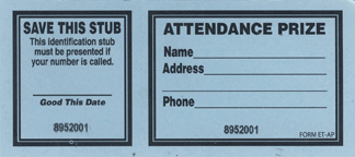 Attendance Prize Tickets
