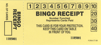 Bingo Receipt Tickets