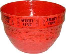 Decorative Roll Ticket Bowl