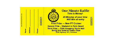 Regular 2.125x5.5 Raffle Ticket with Logo
