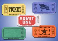 Admission Style Roll Tickets