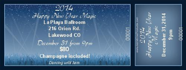 Searchlights Medium Full Color Ticket with Text