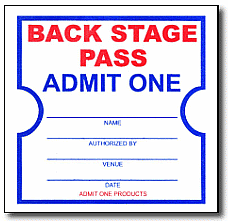 White Backstage Stickerpass