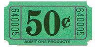 1x2 50 Cent Roll Tickets